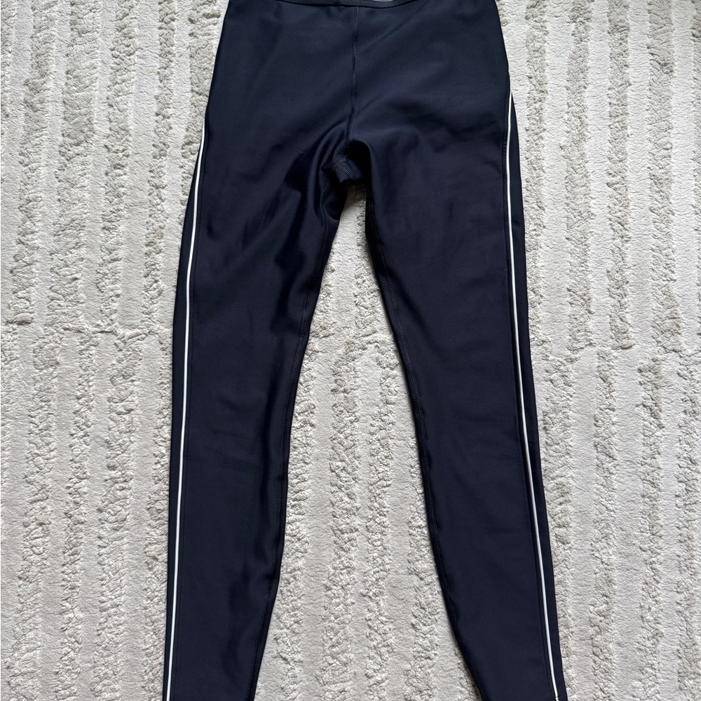 Alo Yoga Black Airlift Leggings with Side Stripe